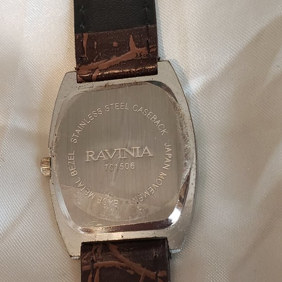 Ladies Watch Ravinia brown distressed leather like band - Picture 3 of 3